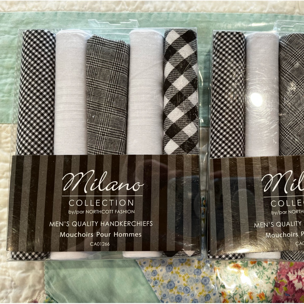 Brand new Men’s Cotton Handkerchiefs, Box of 5